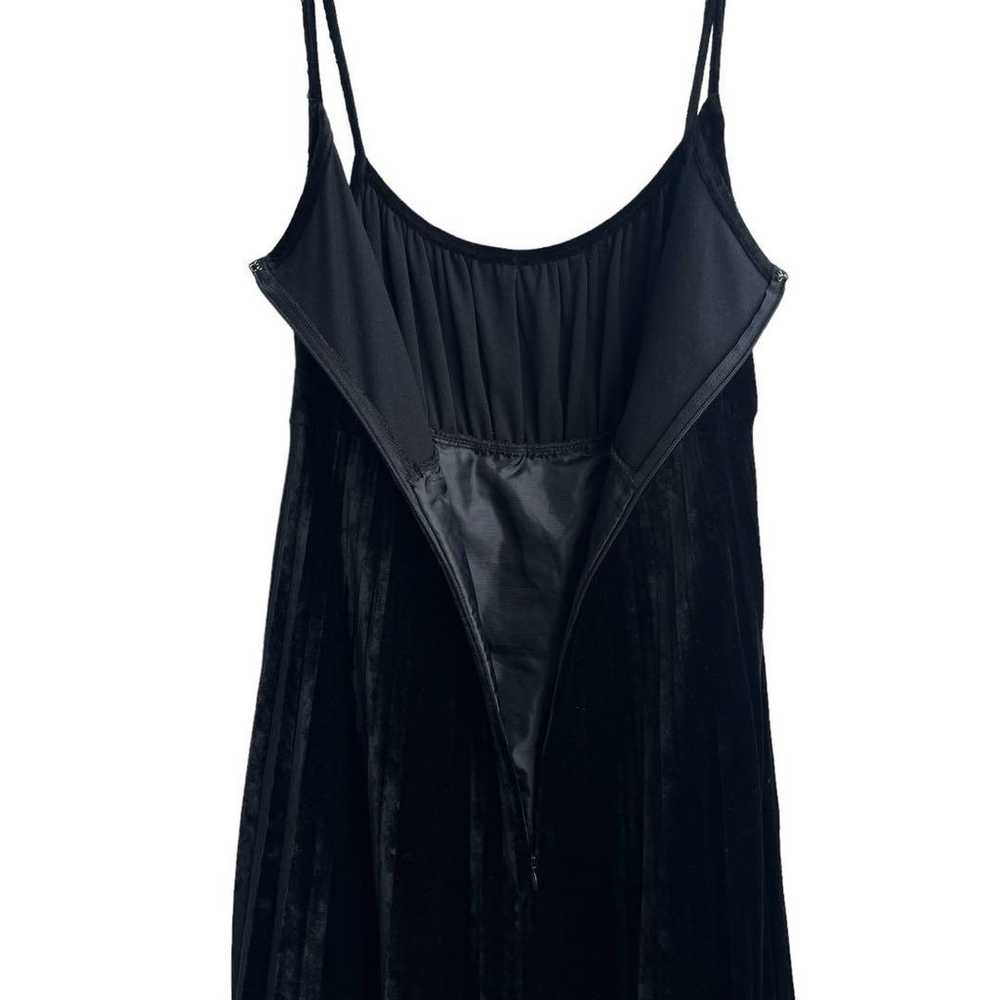 OPEQUE Velour Pleated Cami One-Piece Dress in Bla… - image 7