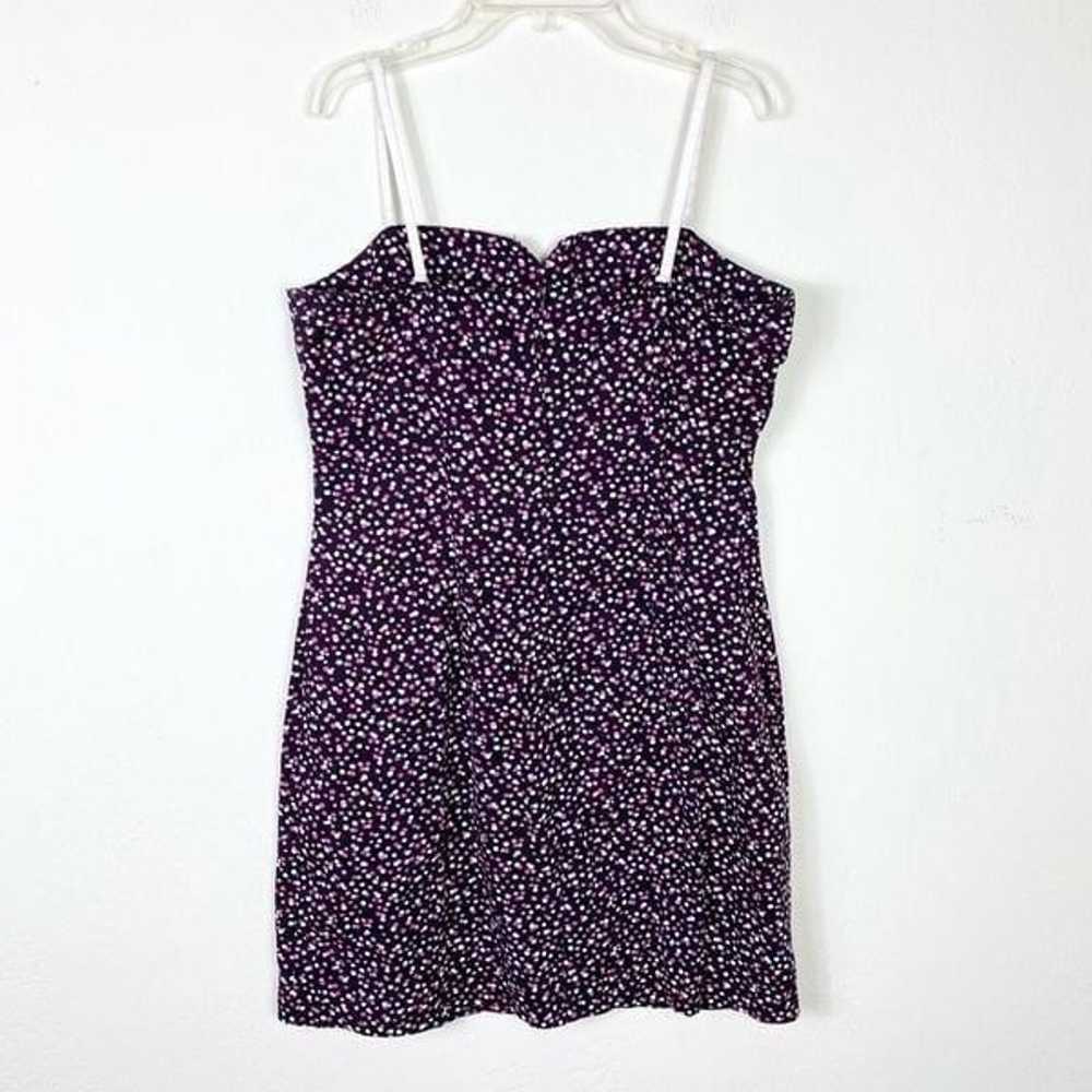 Vintage y2k Aqua Blues Pink & Black Polka Dot Sle… - image 5