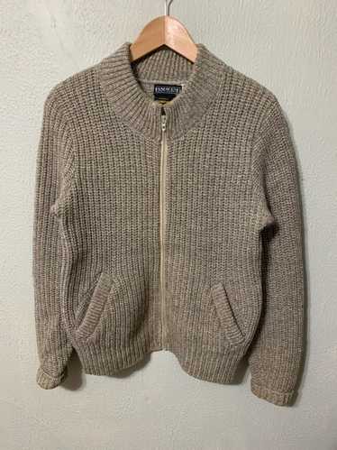 Cardigan × Vintage Vintage Lands End Gray Zip Up K