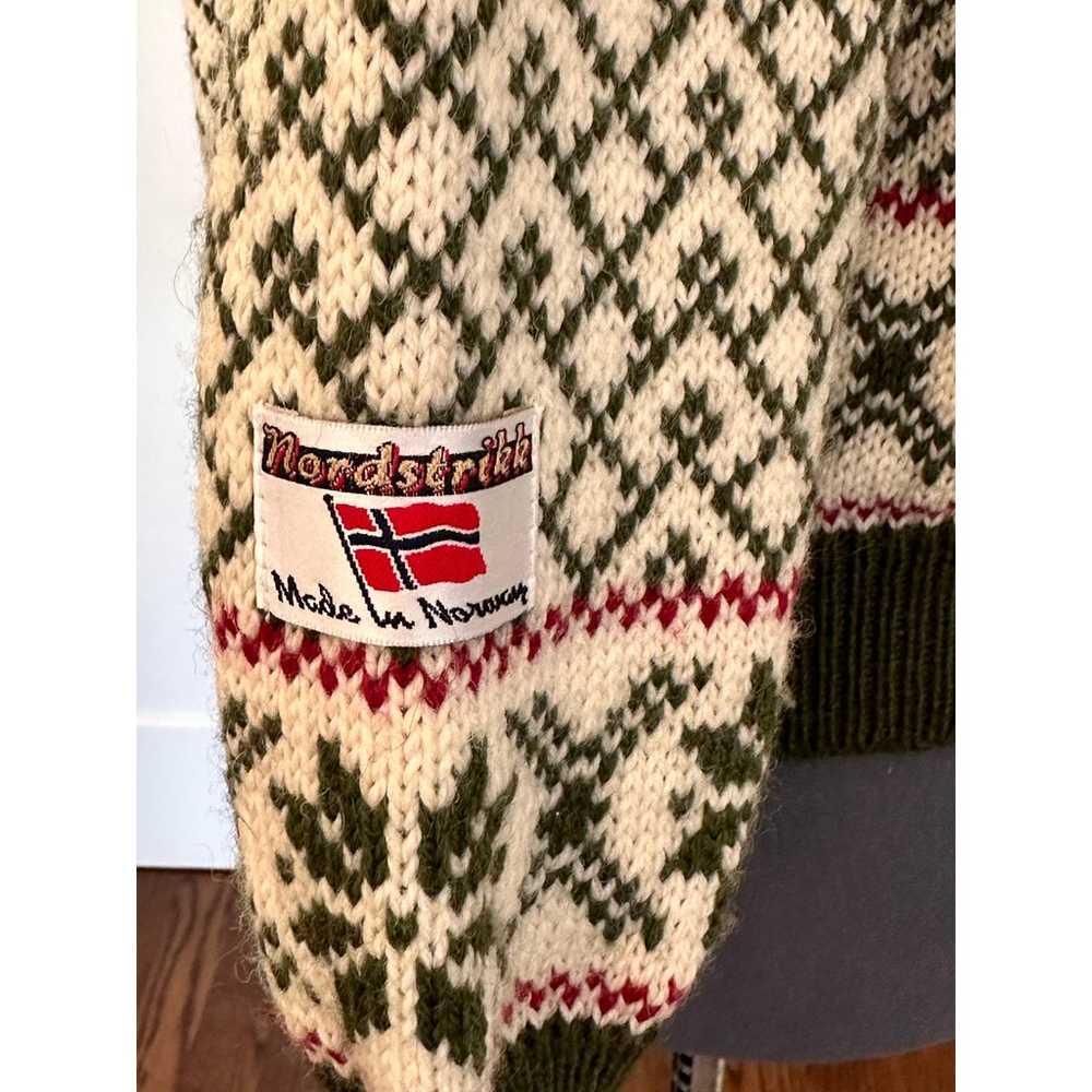 Vtg Nordic Norwegian Rare Green Wool Setesdal Swe… - image 11