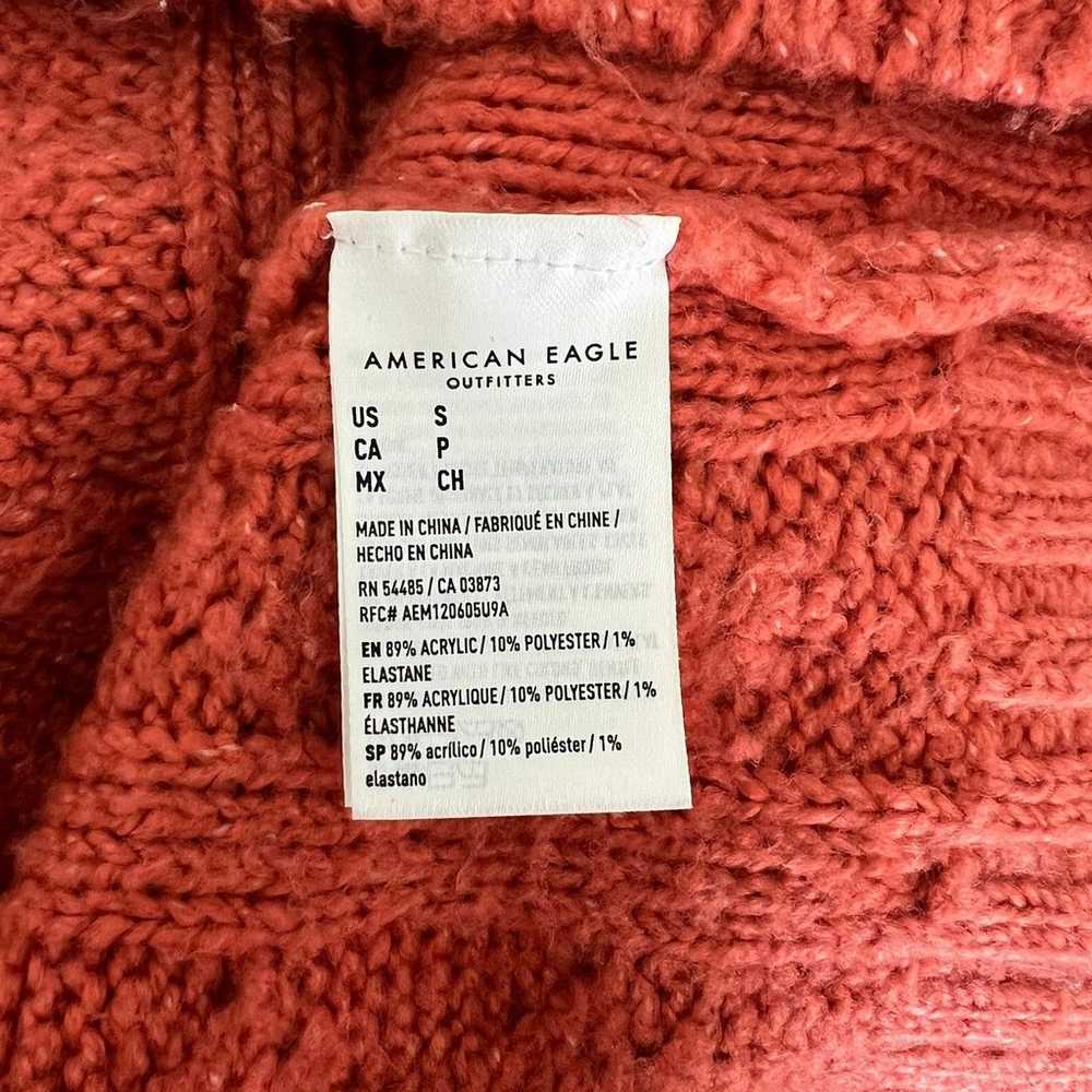 AMERICAN EAGLE Y2K 2000 Vintage Cable Knit Hooded… - image 6