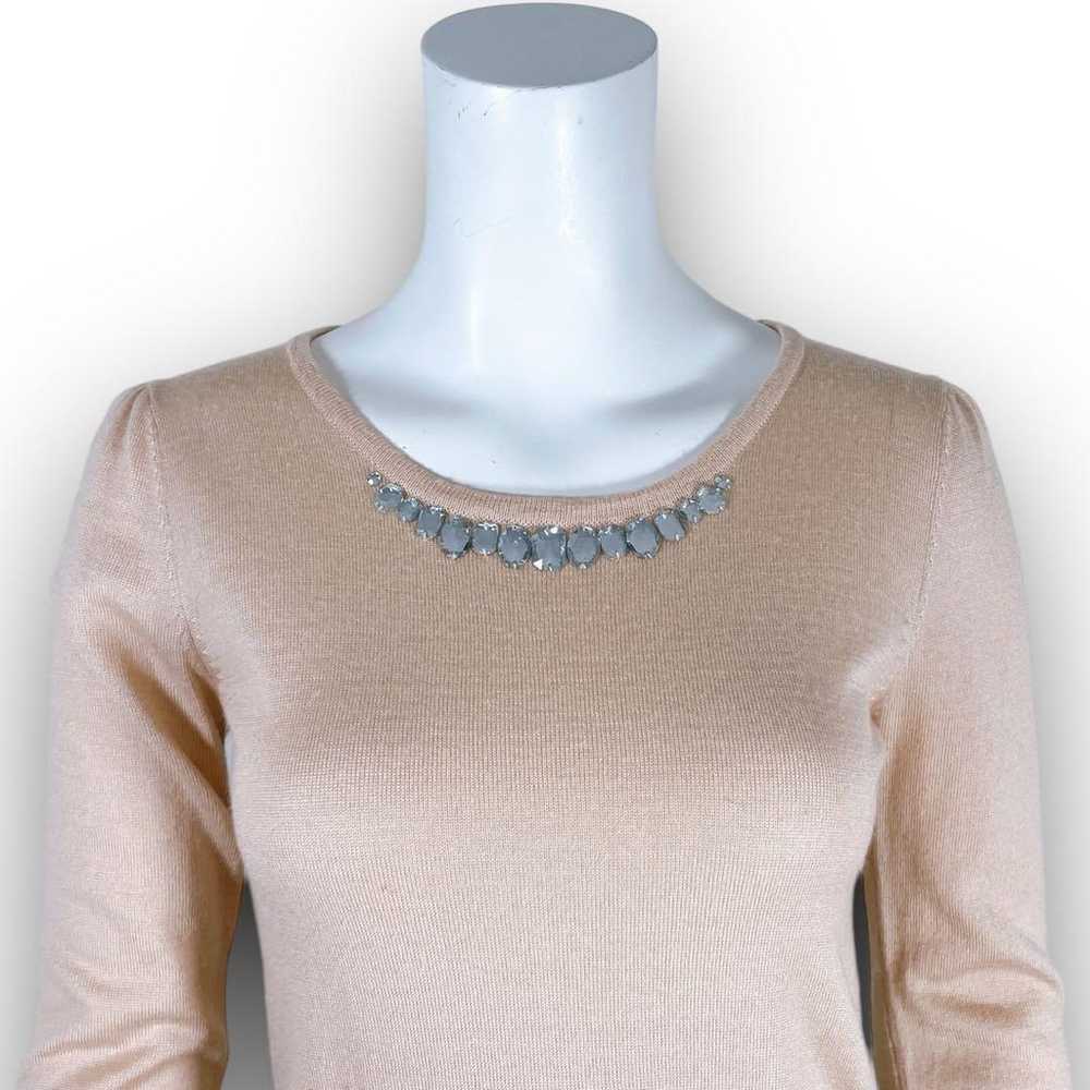 【Excellent Condition】Edif Wool Blend U-Neck Jewel… - image 6