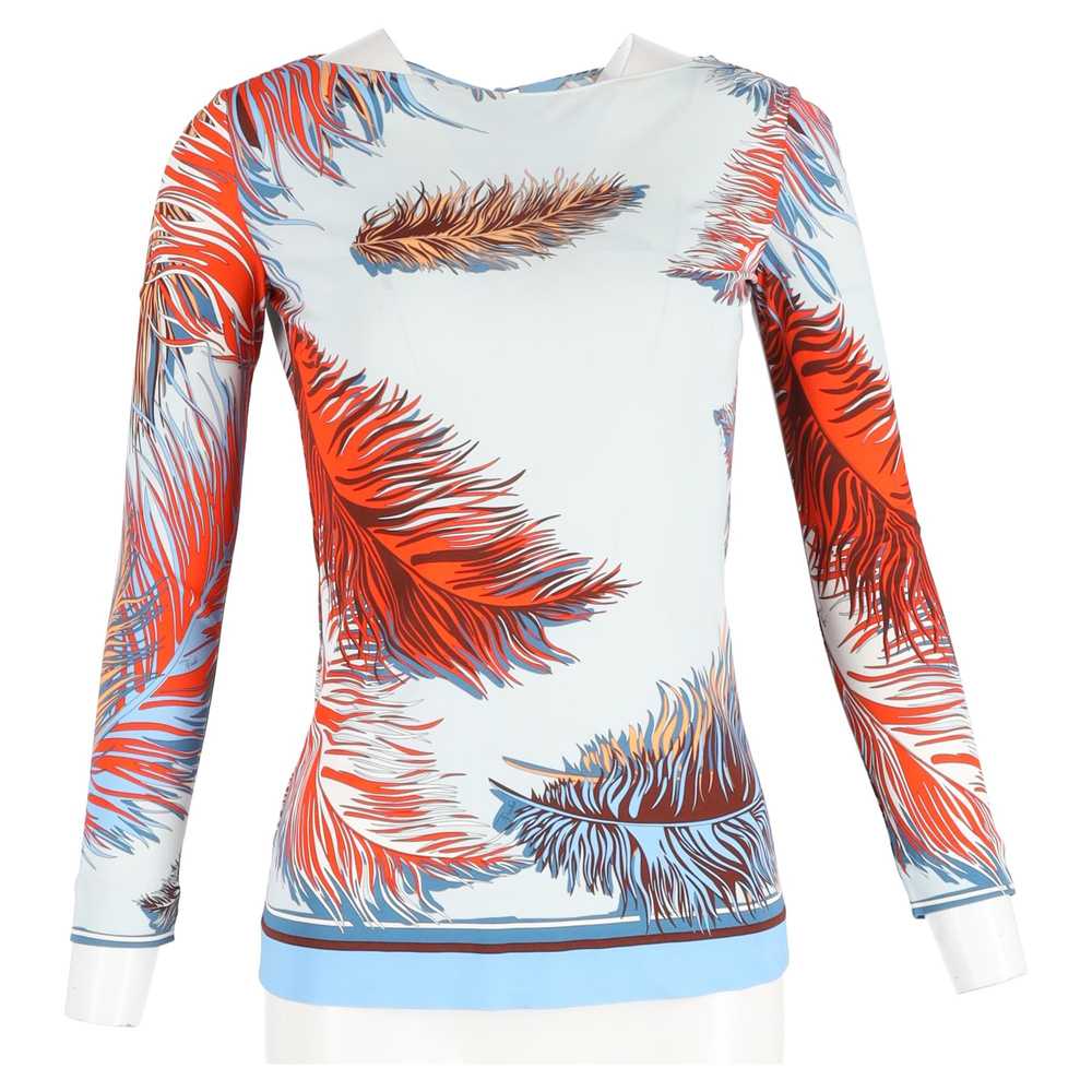 Product Details Emilio Pucci Palm Print Silk Top - image 4