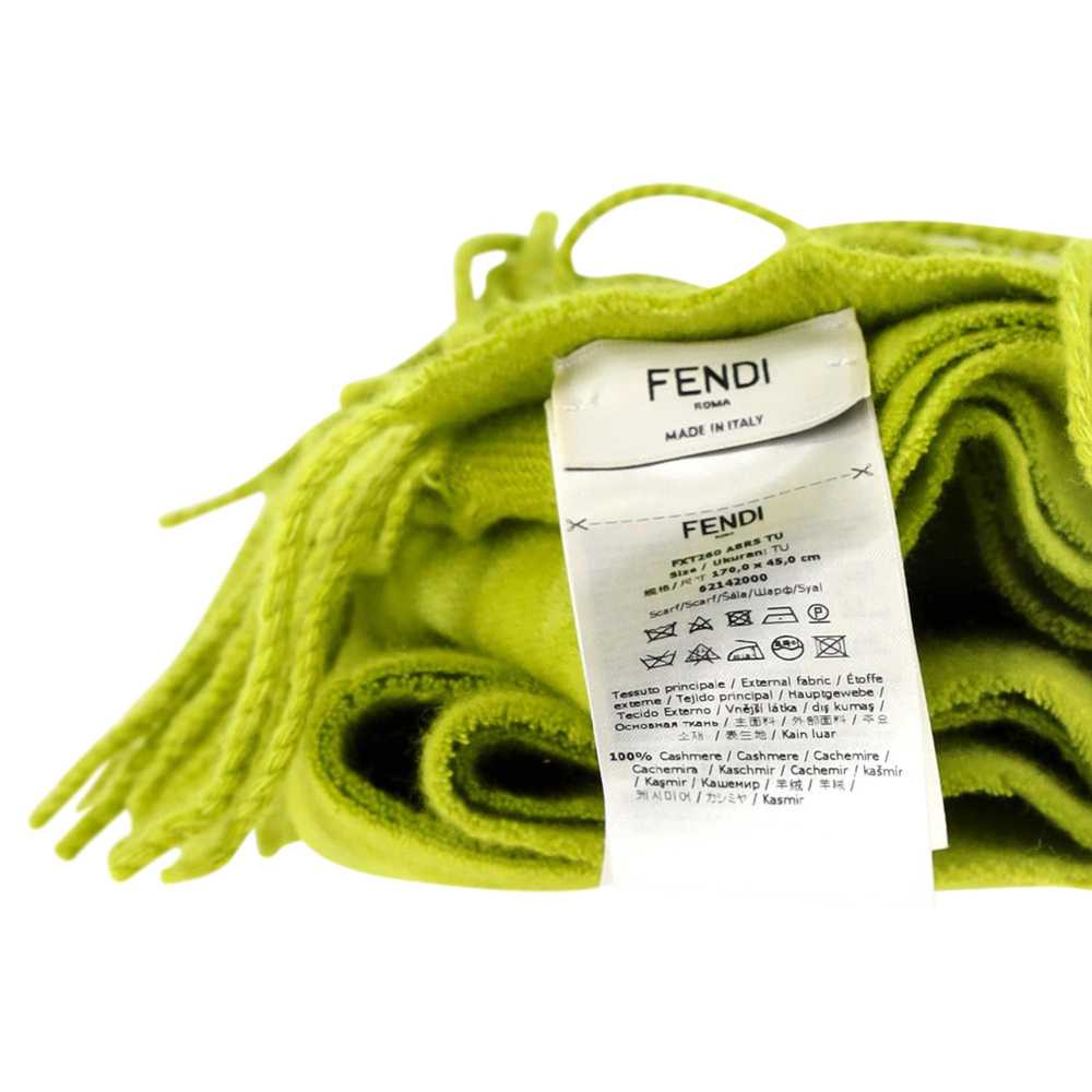 Product Details Fendi Lime FF Cashmere Scarf - image 2