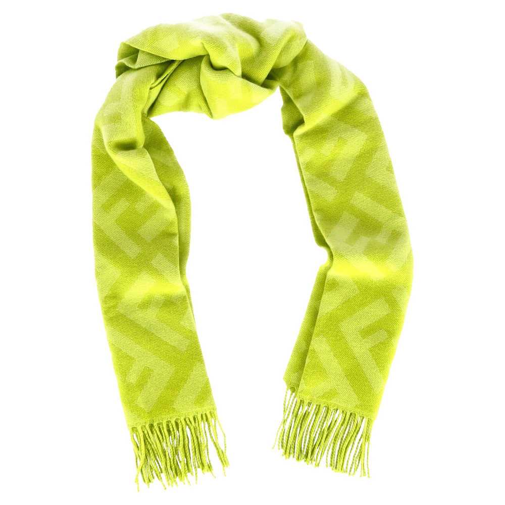 Product Details Fendi Lime FF Cashmere Scarf - image 3