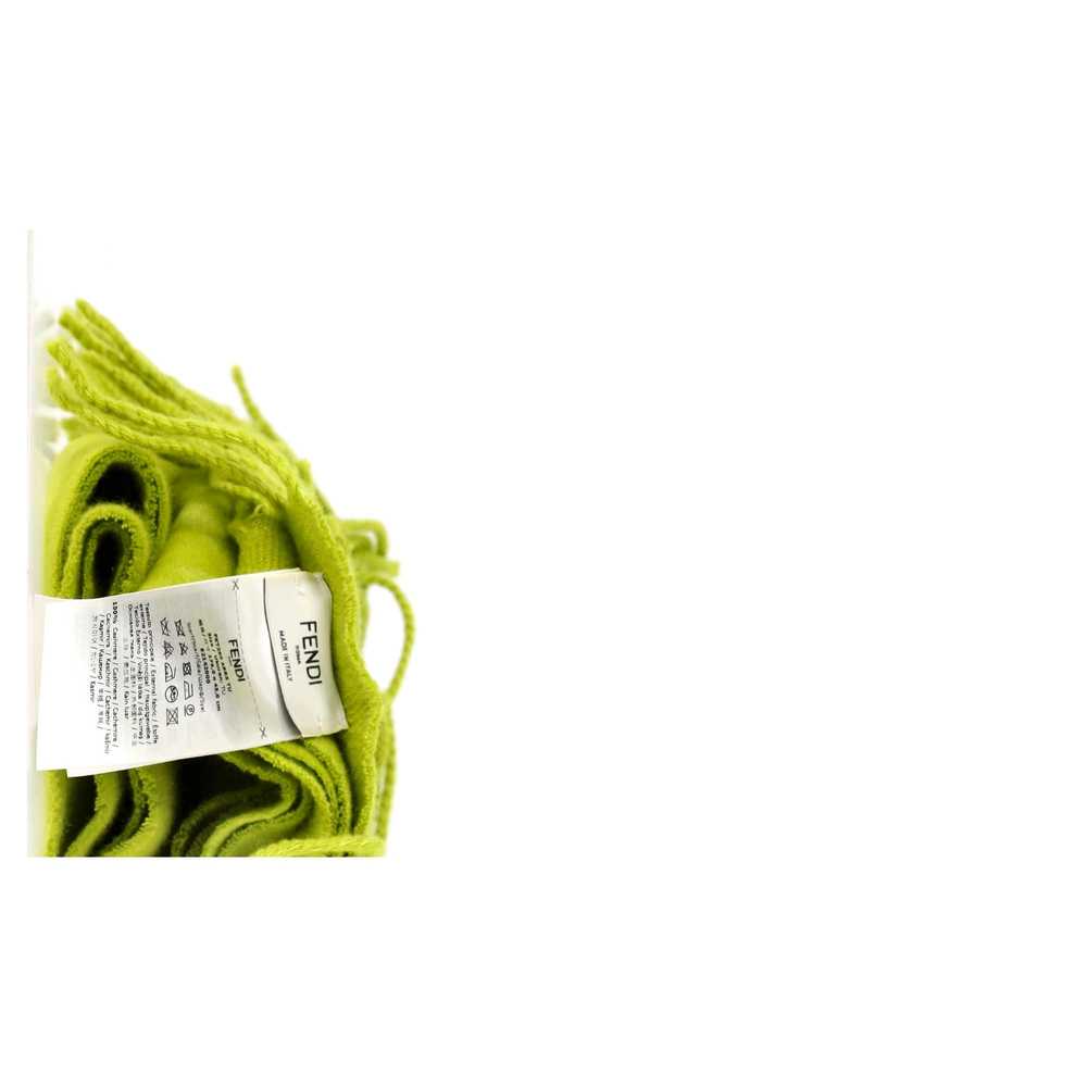 Product Details Fendi Lime FF Cashmere Scarf - image 4