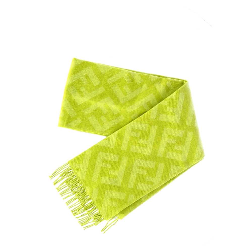 Product Details Fendi Lime FF Cashmere Scarf - image 5