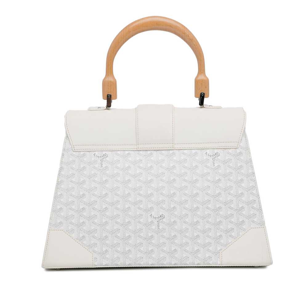 Product Details Goyard White Goyardine Saigon MM … - image 3