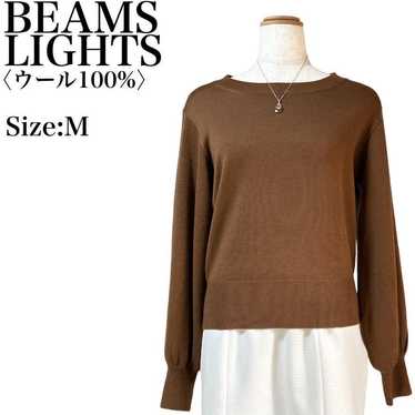 Beams Lights 100% Wool Semi Balloon Sleeve Knit B… - image 1