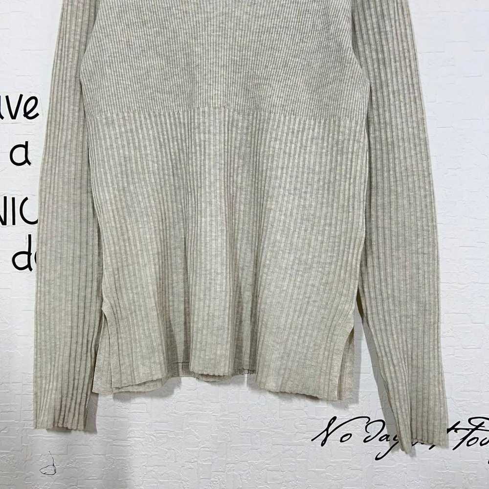 Lothlorian Rib Knit (M) Switch V-neck Slit Plain … - image 3