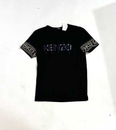 Y2K Kenzo Logo Embroidered Black T Shirt