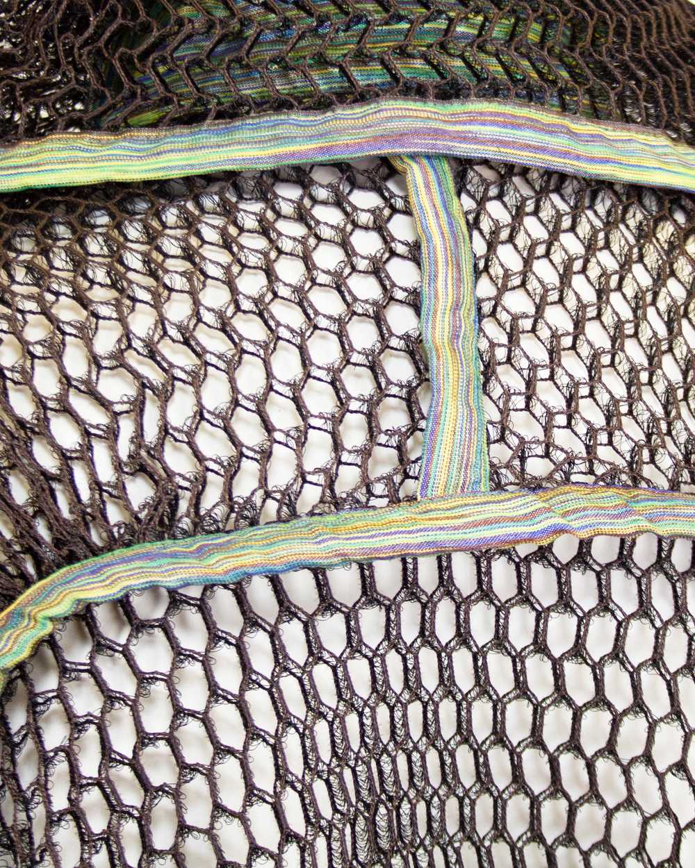 Issey Miyake Black and Green "Fish Net" Jacket - image 6