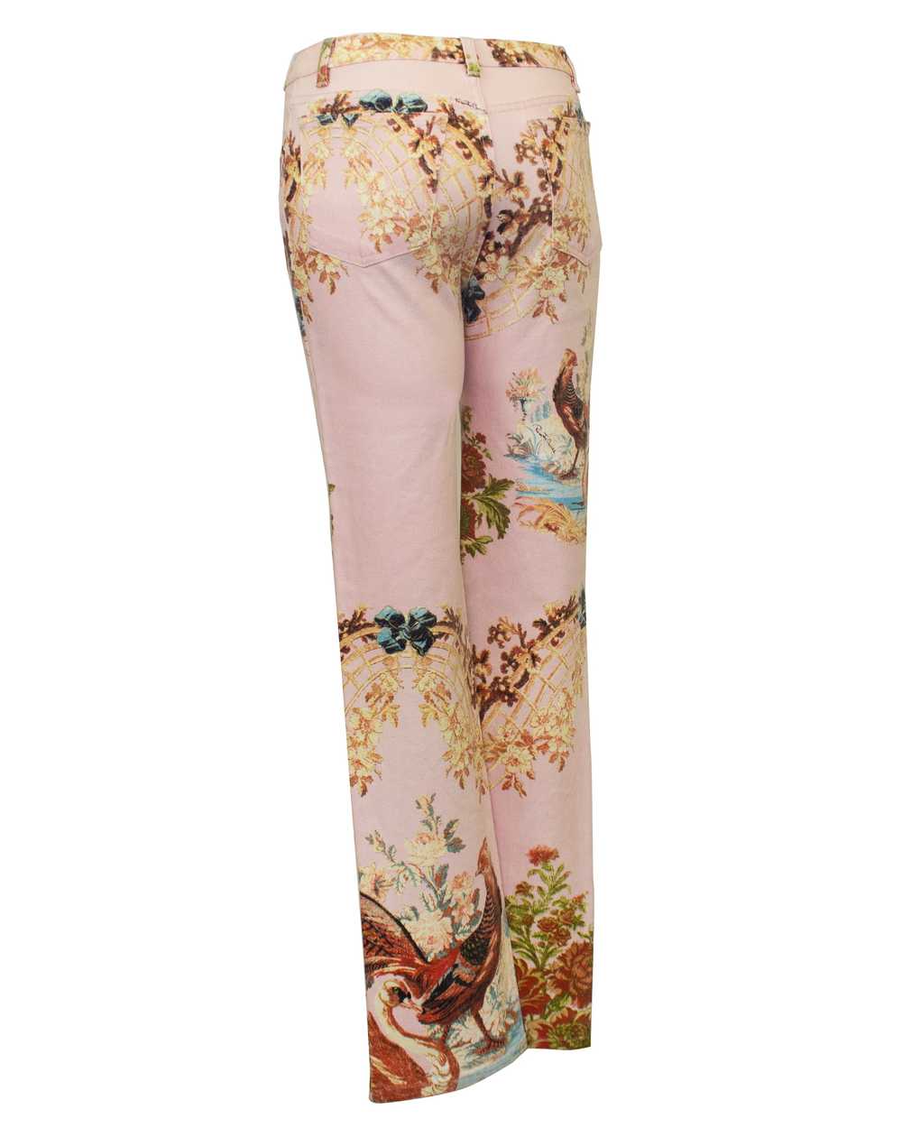 Roberto Cavalli Pale Pink Printed Jeans - image 2