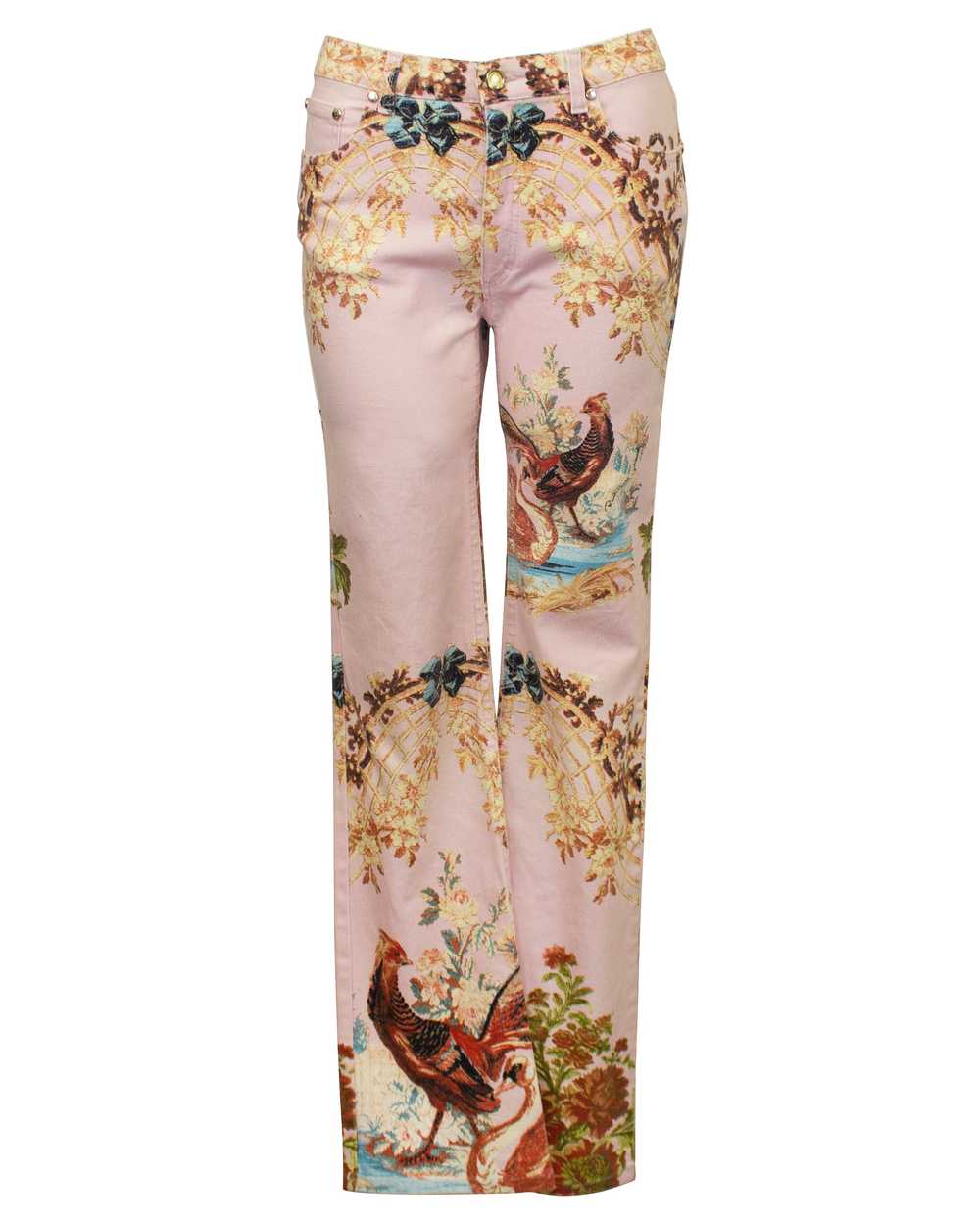 Roberto Cavalli Pale Pink Printed Jeans - image 3