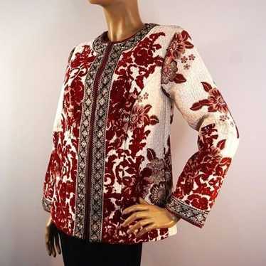 Soft Surroundings Quilted Floral Tapestry Jacket … - image 1