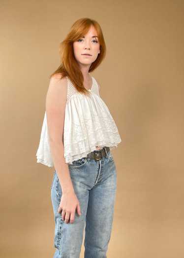 Vintage REworked Antique Cotton Top