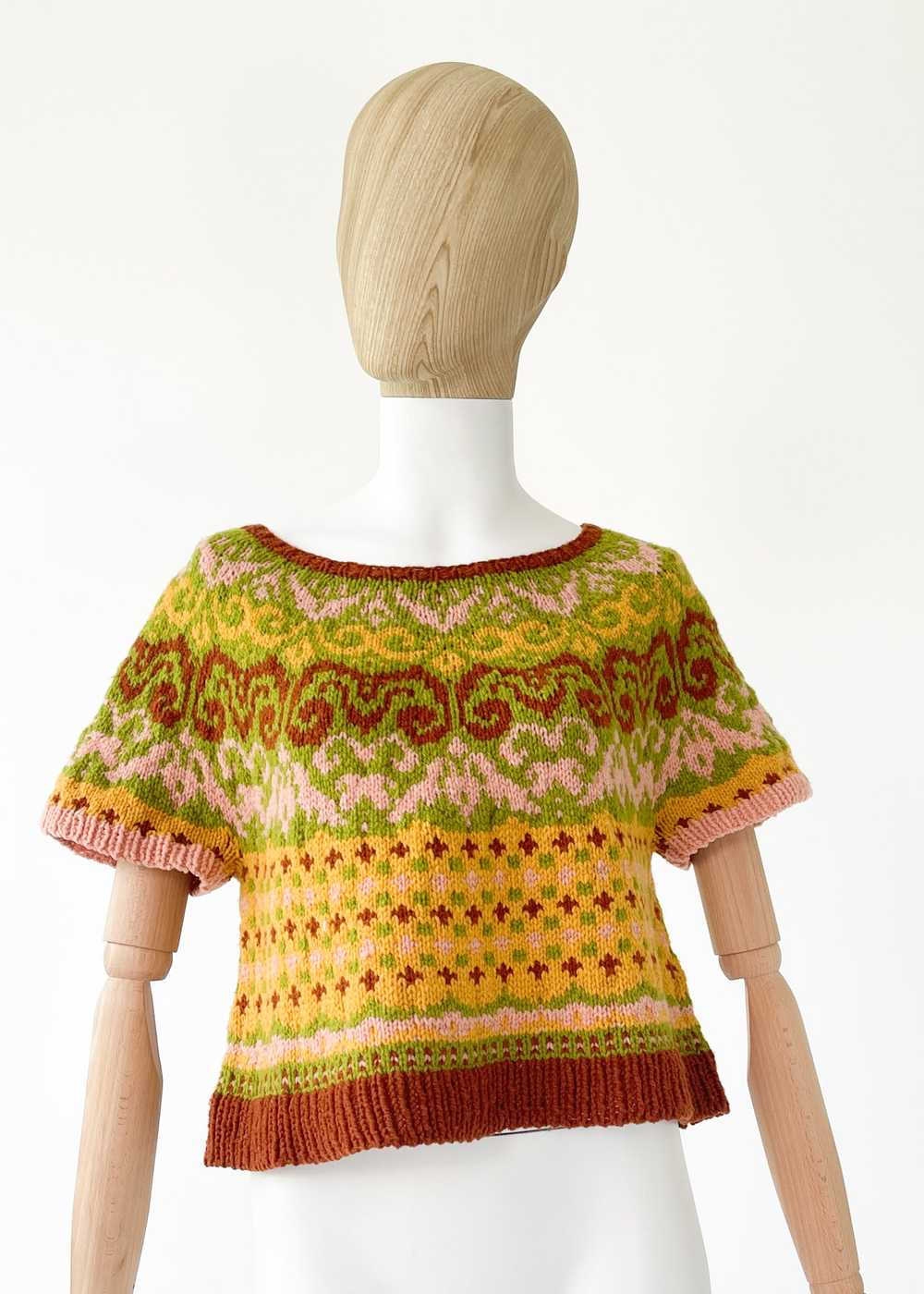 Vintage Hand Knit Sweater - image 2