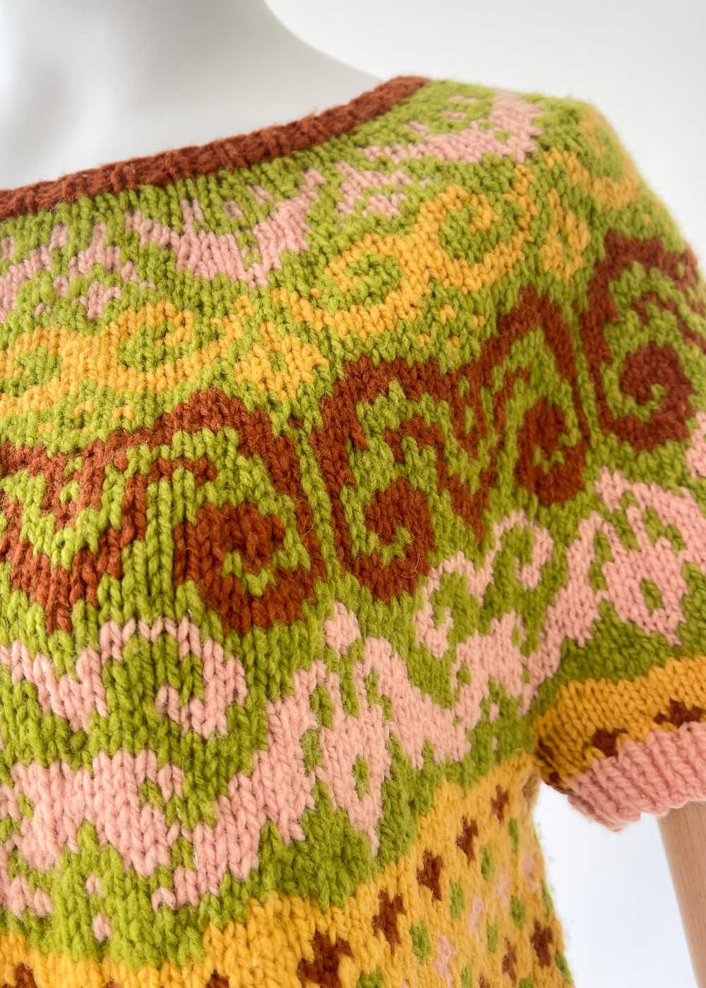 Vintage Hand Knit Sweater - image 4