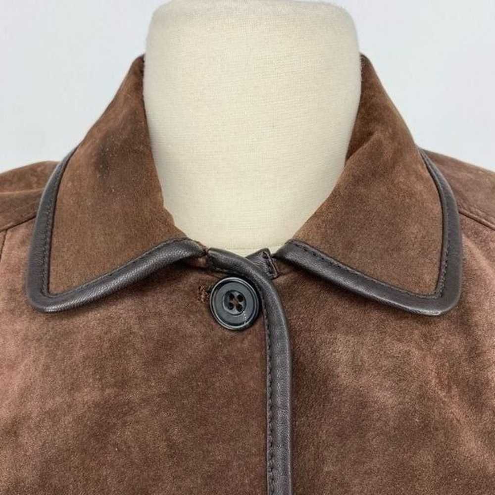 Vintage Eddie Bauer Equestrian Suede Jacket Brown… - image 10