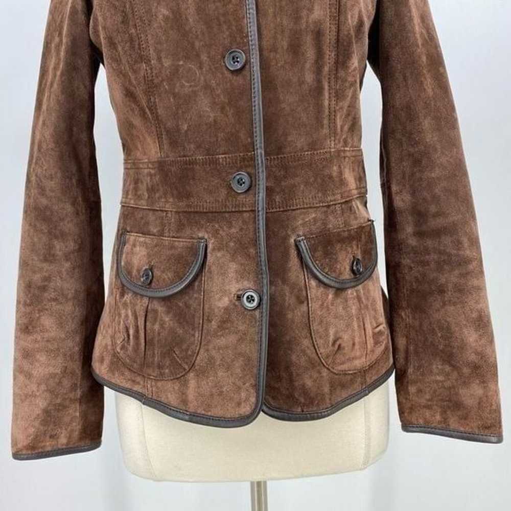 Vintage Eddie Bauer Equestrian Suede Jacket Brown… - image 6