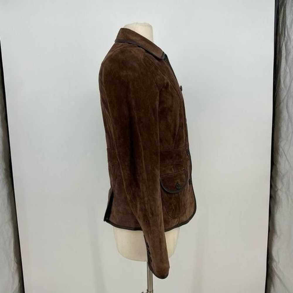 Vintage Eddie Bauer Equestrian Suede Jacket Brown… - image 7