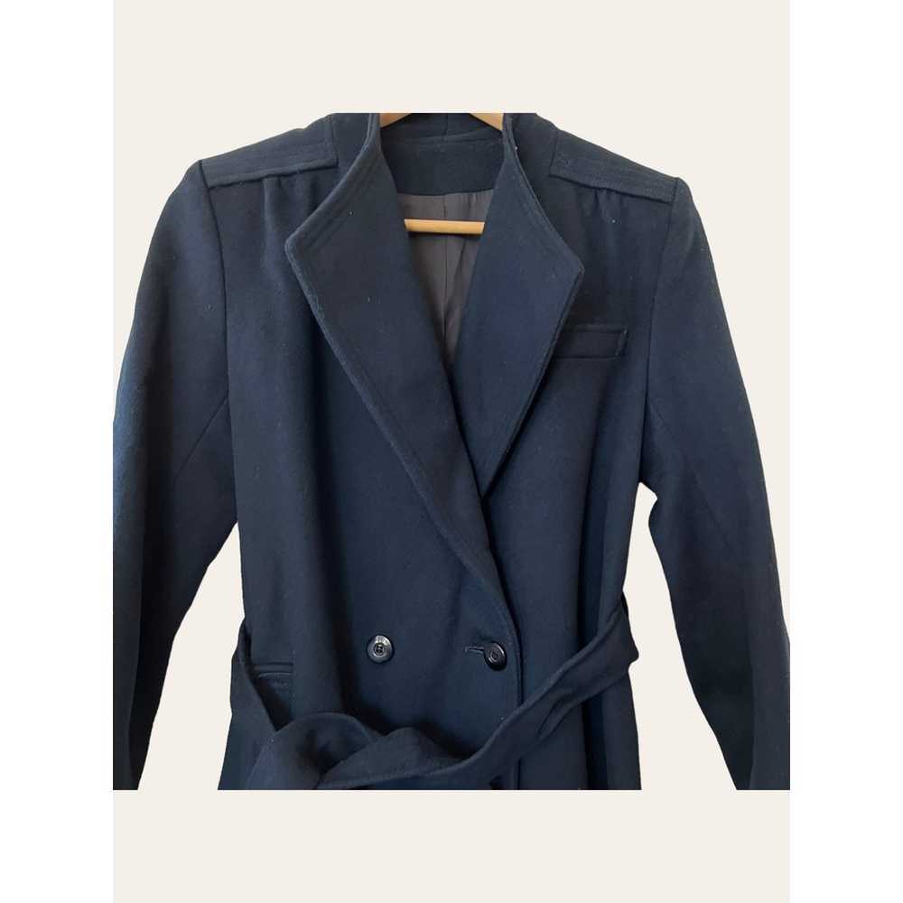 Vintage Navy Blue Wool Coat Size S - image 4