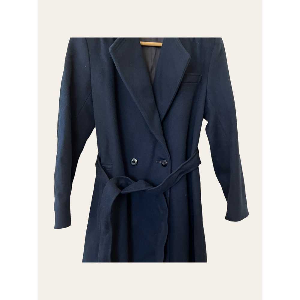 Vintage Navy Blue Wool Coat Size S - image 5