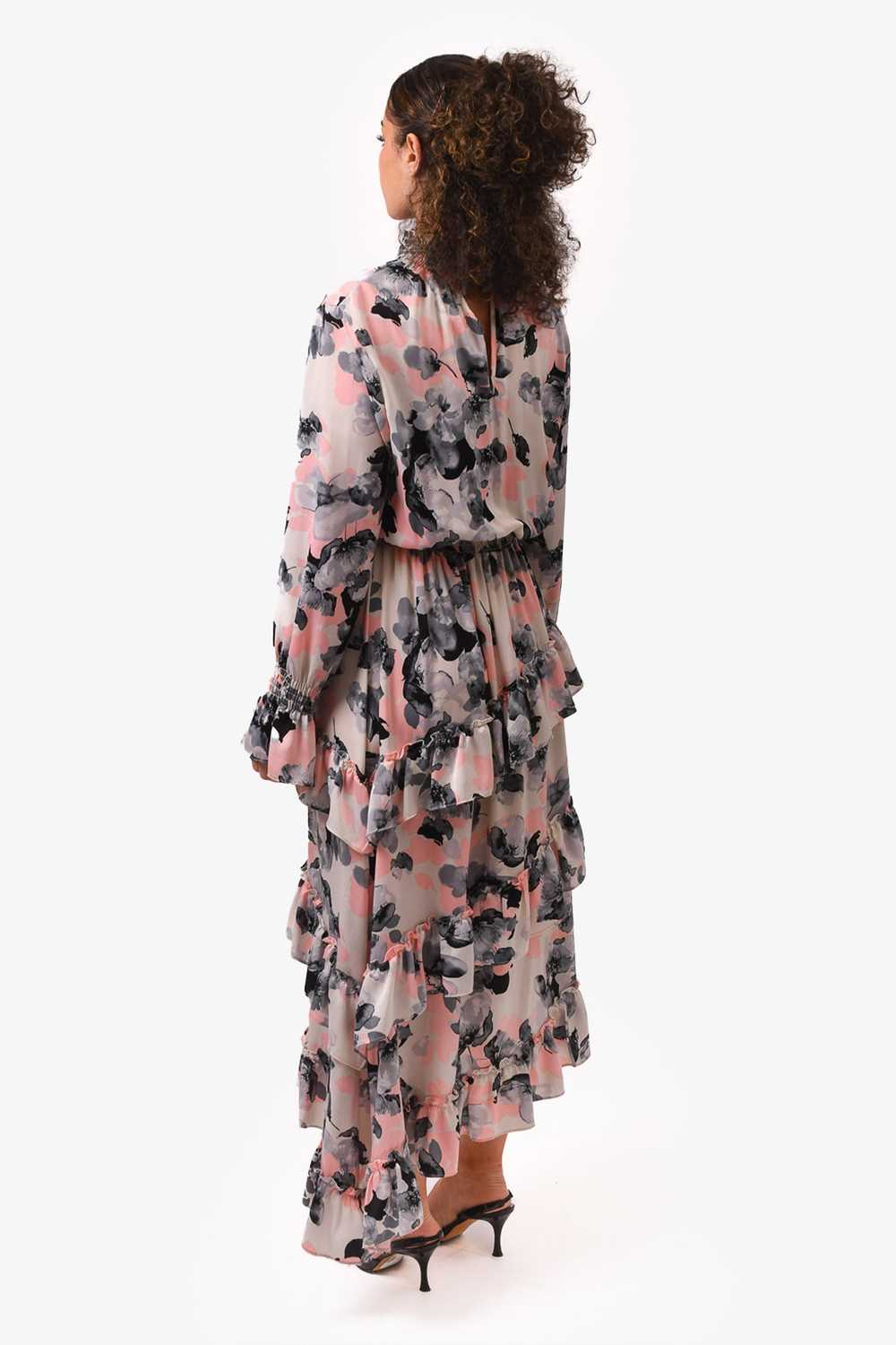 MISA Los Angeles Pink/Grey Floral Print Maxi Dres… - image 4