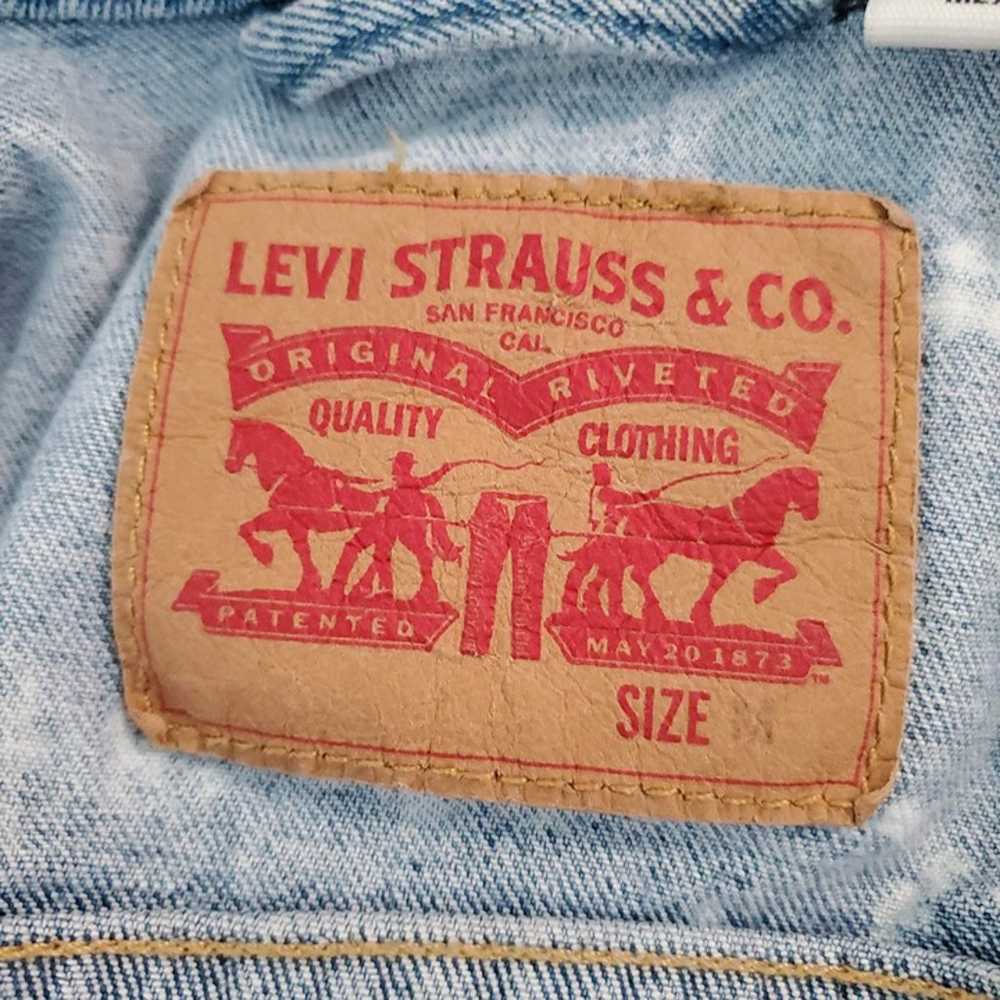 Levis Vintage Womens Denim Trucker Jacket Size Me… - image 6