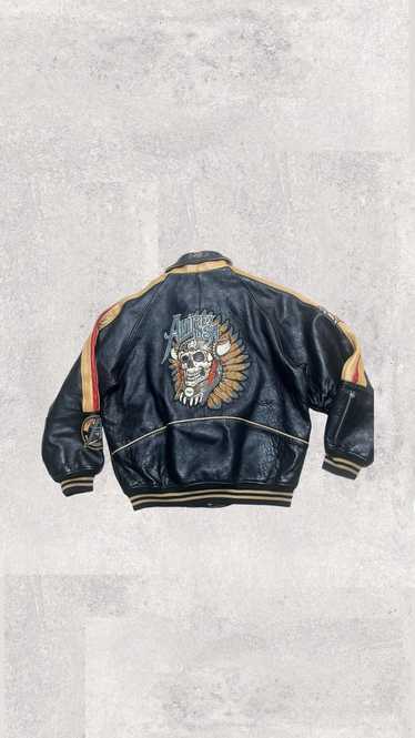 Avirex × Vintage Avirex Native American skull Lea… - image 1