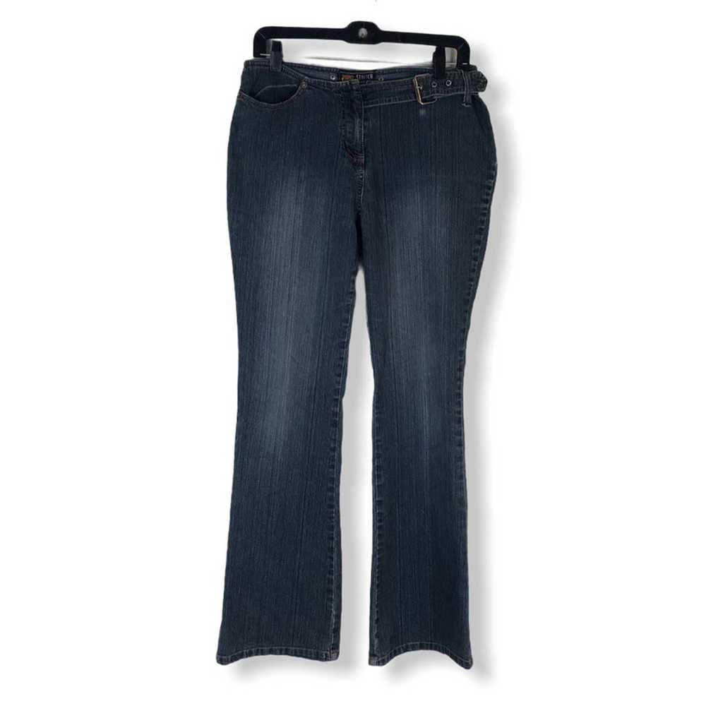 Vintage Y2K Route 66 Belted Jeans - image 1