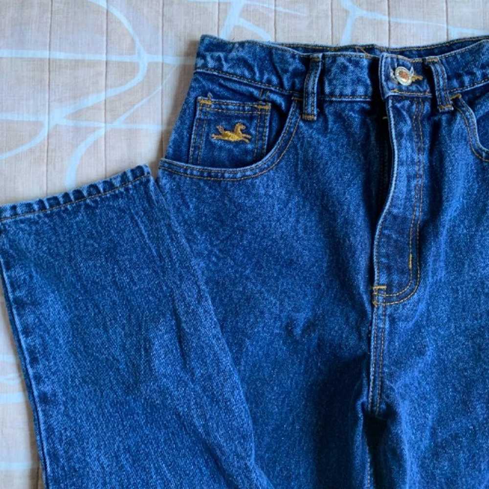 vintage darkwash mom jeans - image 2