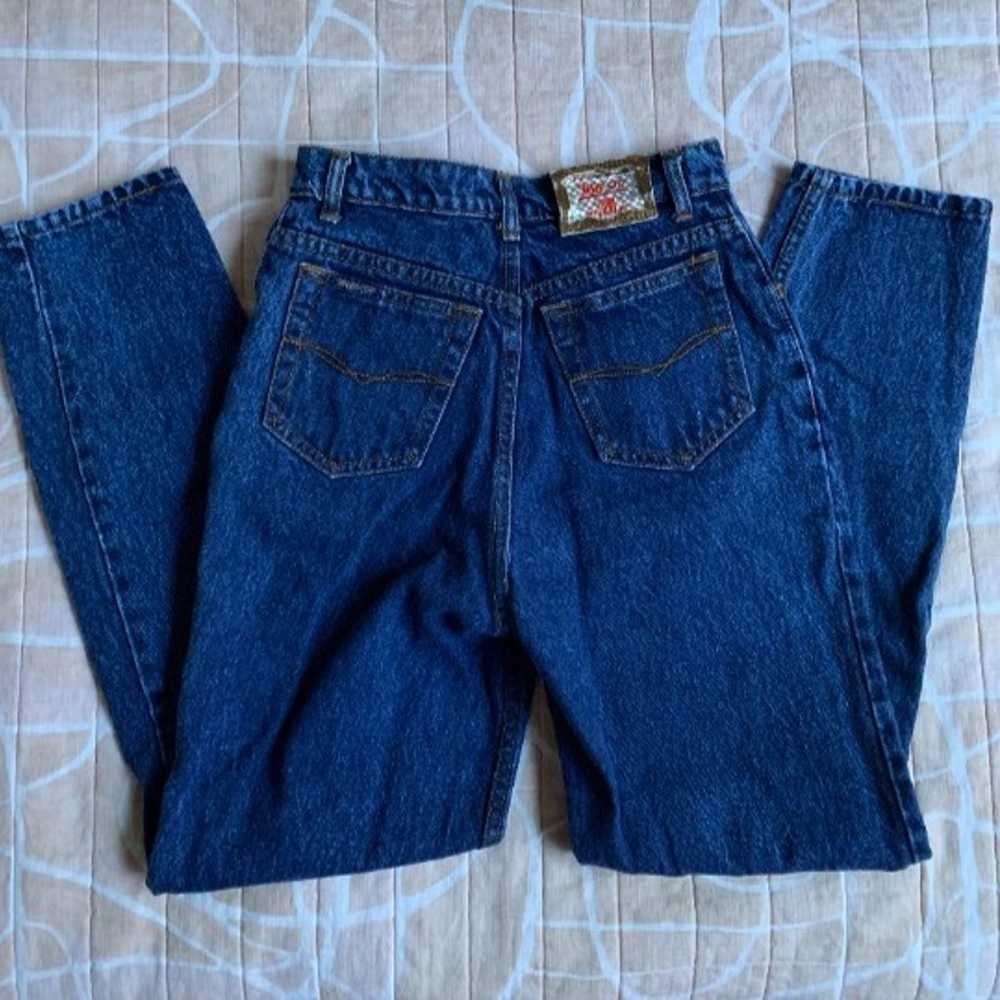 vintage darkwash mom jeans - image 3