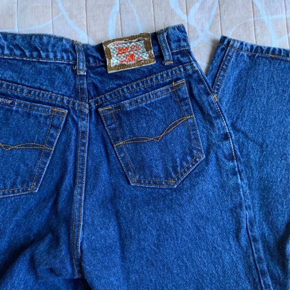 vintage darkwash mom jeans - image 4