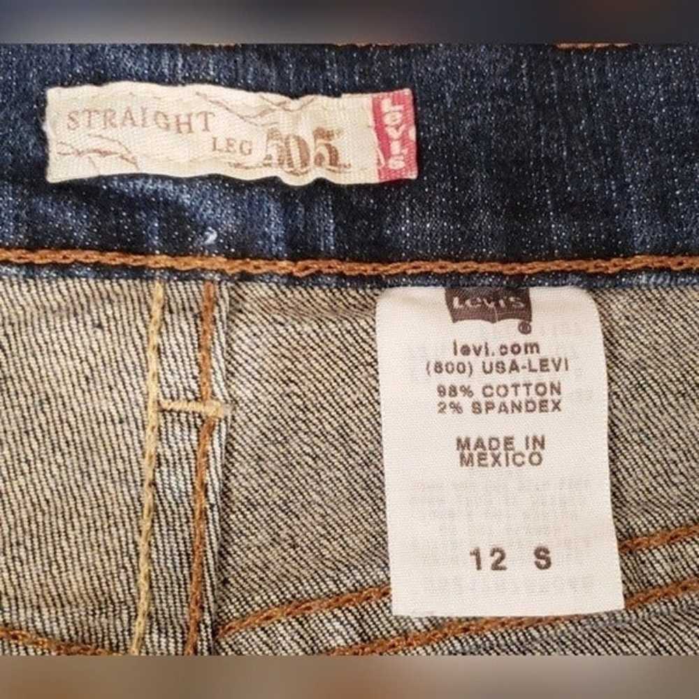 Levi's 505 Straight Leg Blue Jeans - image 6