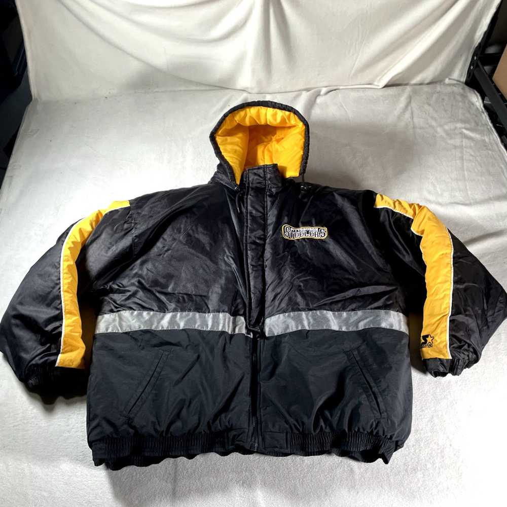 Starter Vintage Starter Steelers Jacket Mens 2XL … - image 2