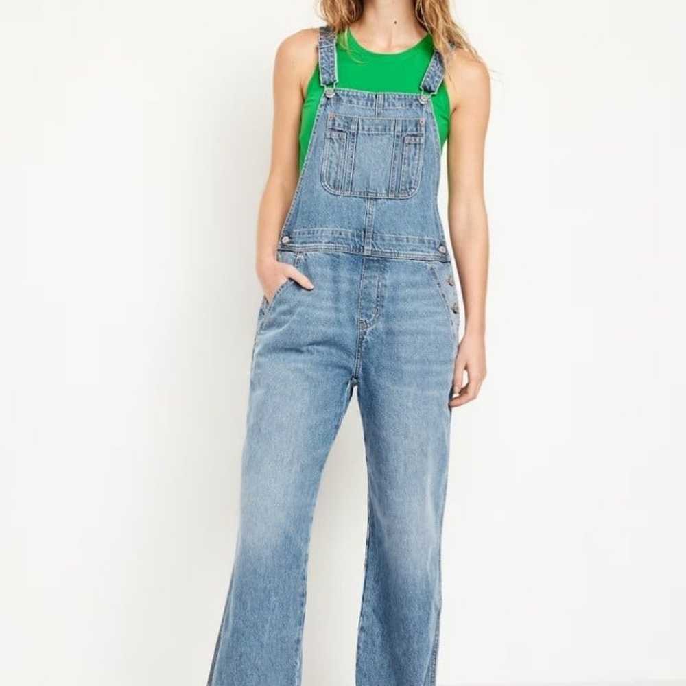 NWOT Old Navy- Baggy Wide Leg Overalls 6 Tall - image 5