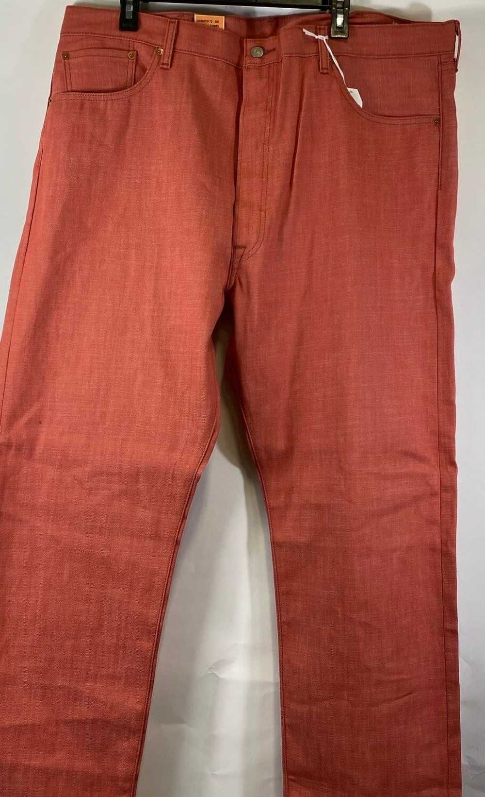 NWT Levi's 501 Mens Red Cotton Shrink To Fit Butt… - image 3