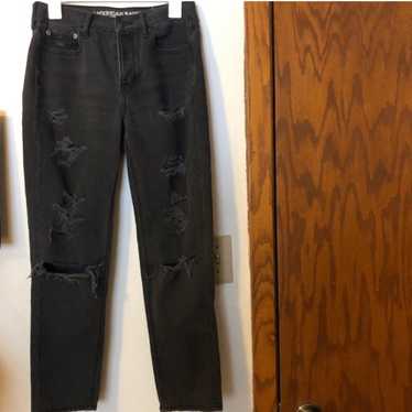 American eagle vintage black high rise distressed - image 1