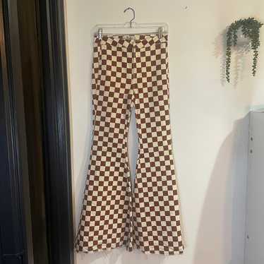 We The Free checkered flare jeans - image 1