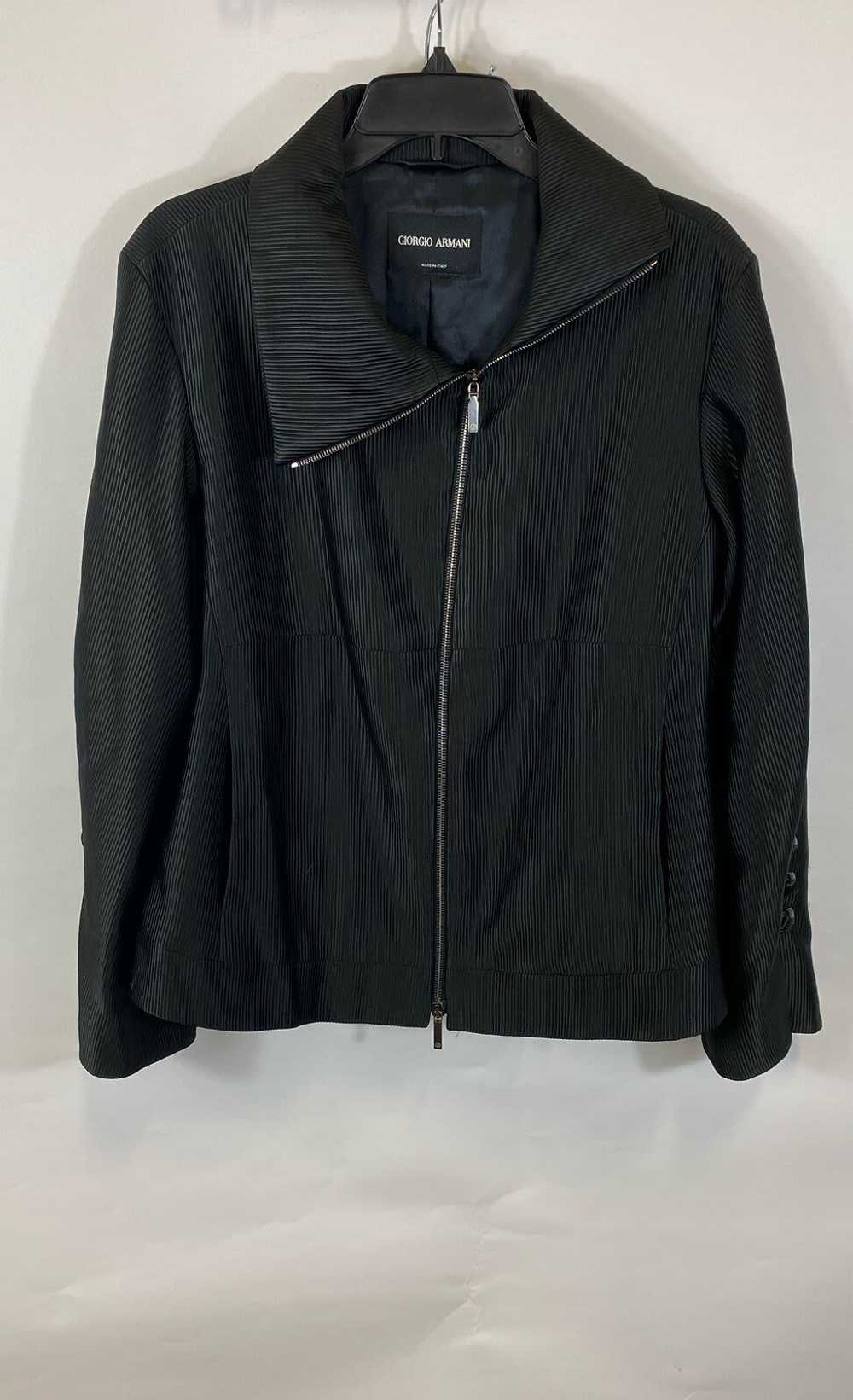 Giorgio Armani Black Full Zip Up Jacket - Size 48 - image 1