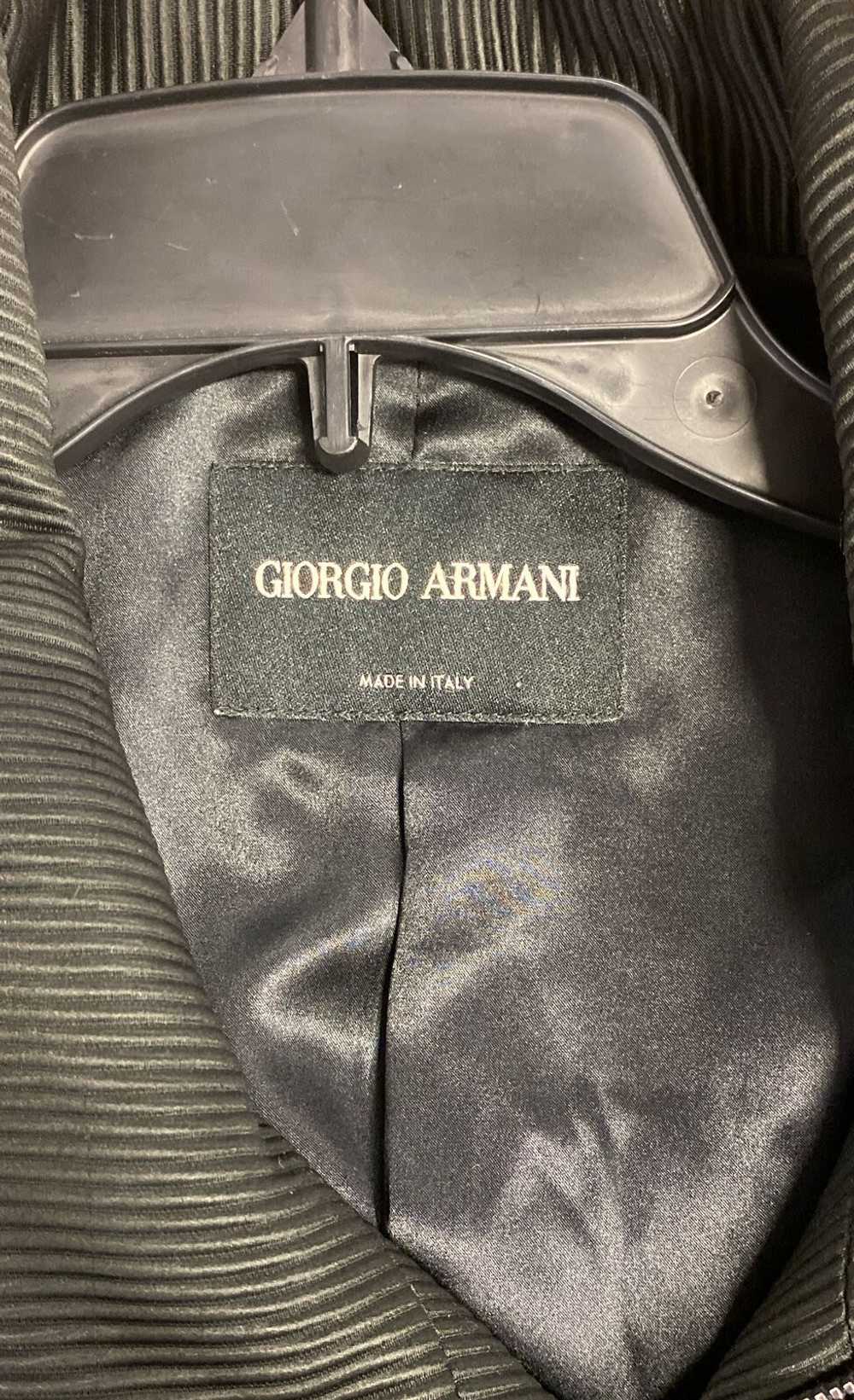 Giorgio Armani Black Full Zip Up Jacket - Size 48 - image 5