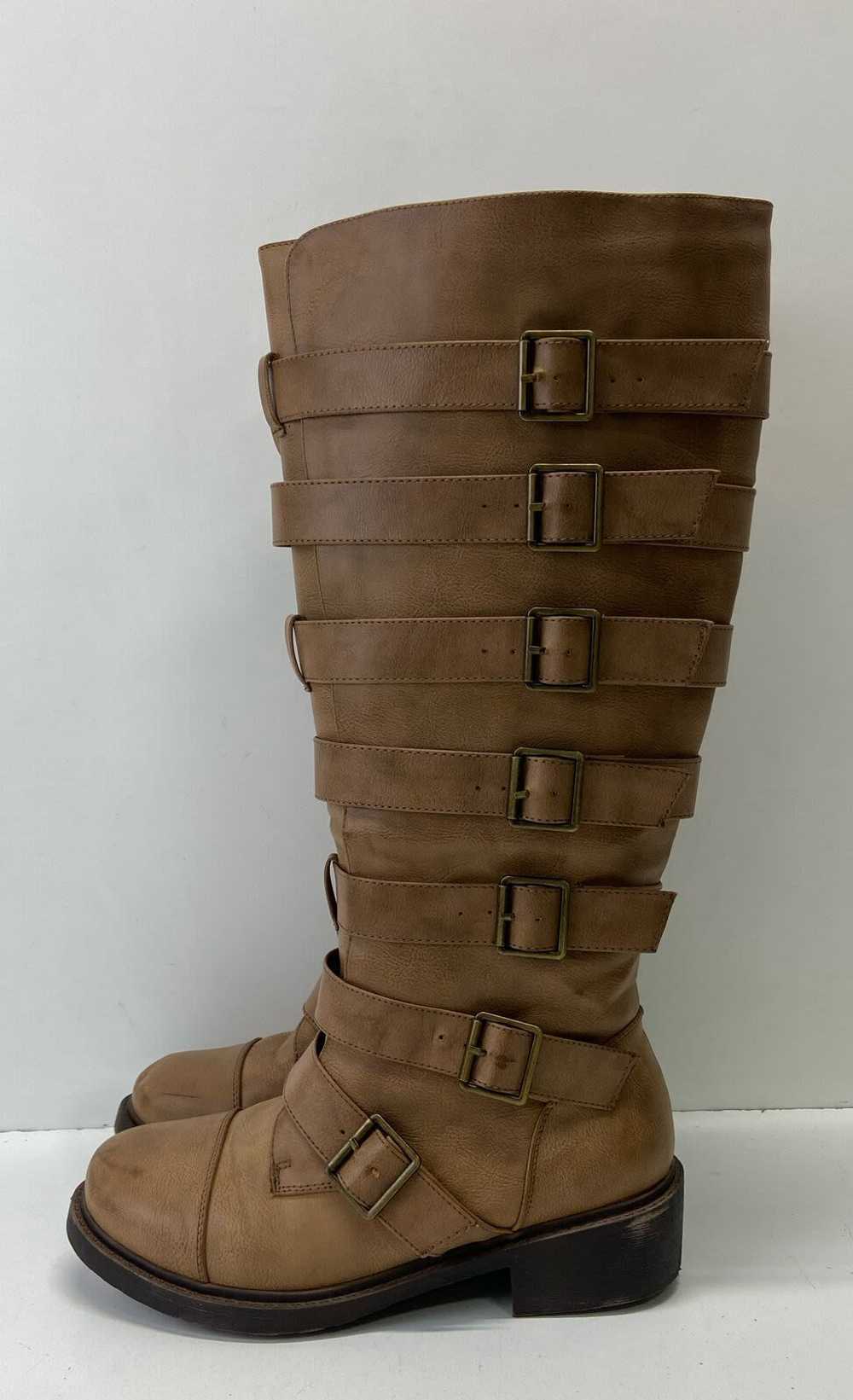 Torrid Buckle Knee High Boots Tan 8W - image 1