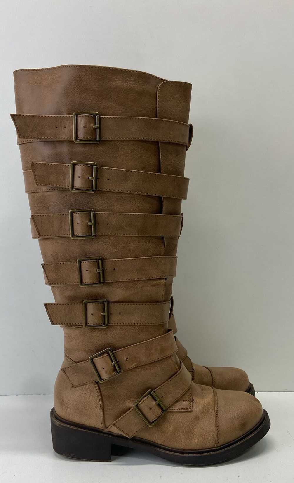 Torrid Buckle Knee High Boots Tan 8W - image 3