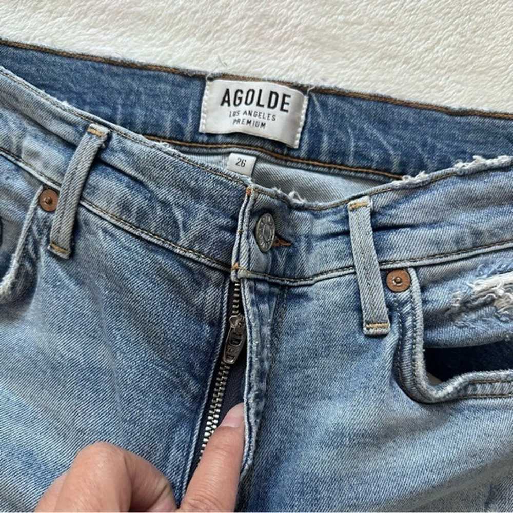 AGOLDE Sophie High-Rise Distressed Cropped Skinny… - image 10