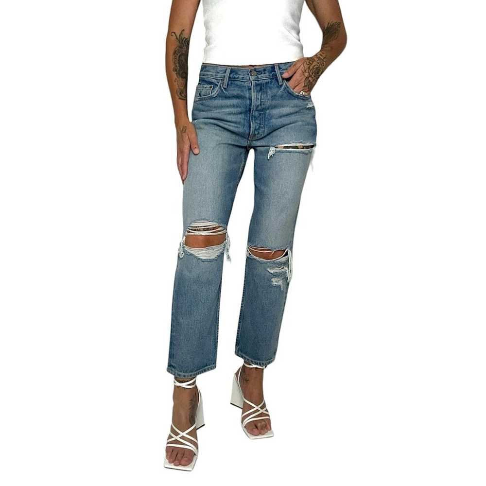 GRLFRND Helena High Rise Straight Crop Jean • Sz … - image 2