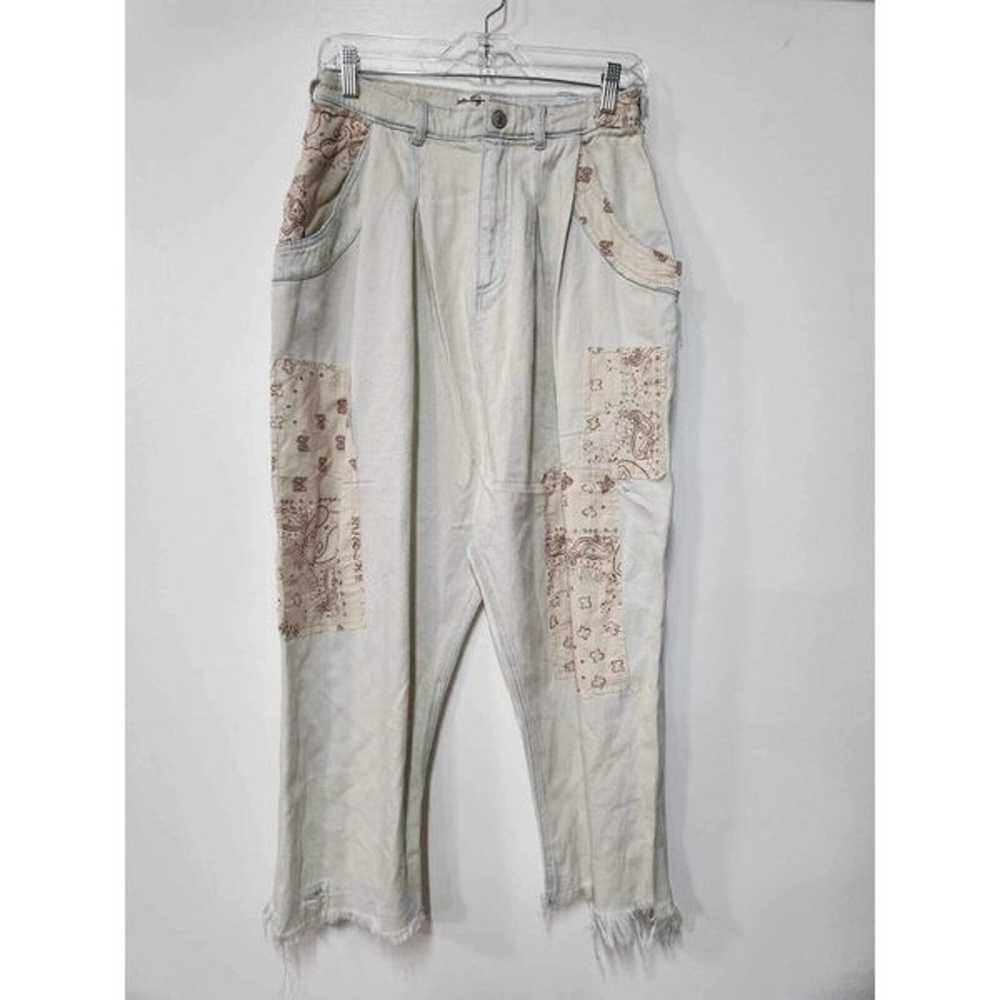 Free People North Star Patched Harem Jeans Size 26 - image 5