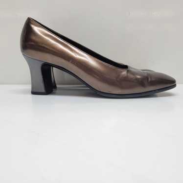 Salvatore Ferragamo Vintage Copper Leather Almond… - image 1