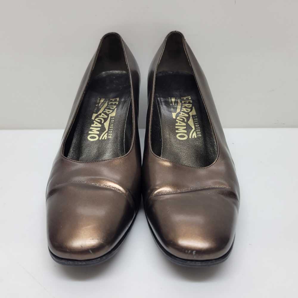 Salvatore Ferragamo Vintage Copper Leather Almond… - image 2