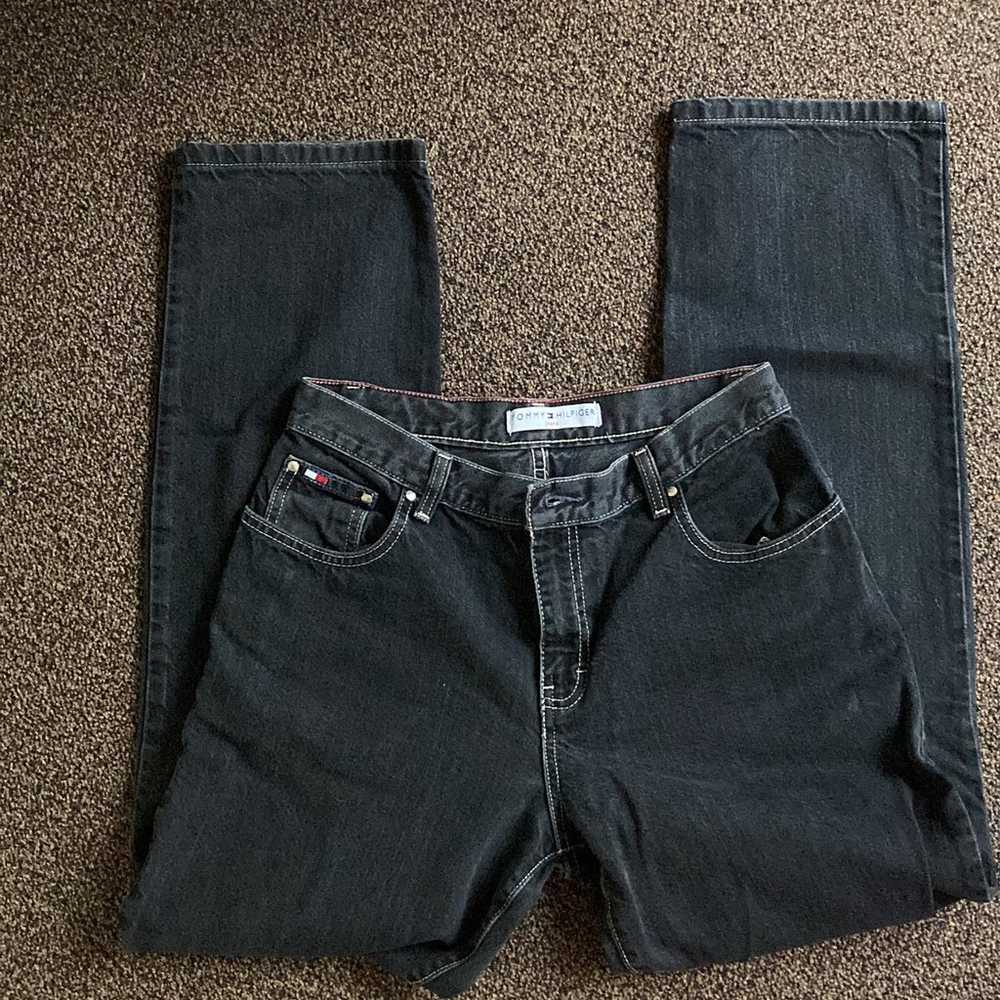 Black tommy hilfiger jeans cotton - image 1